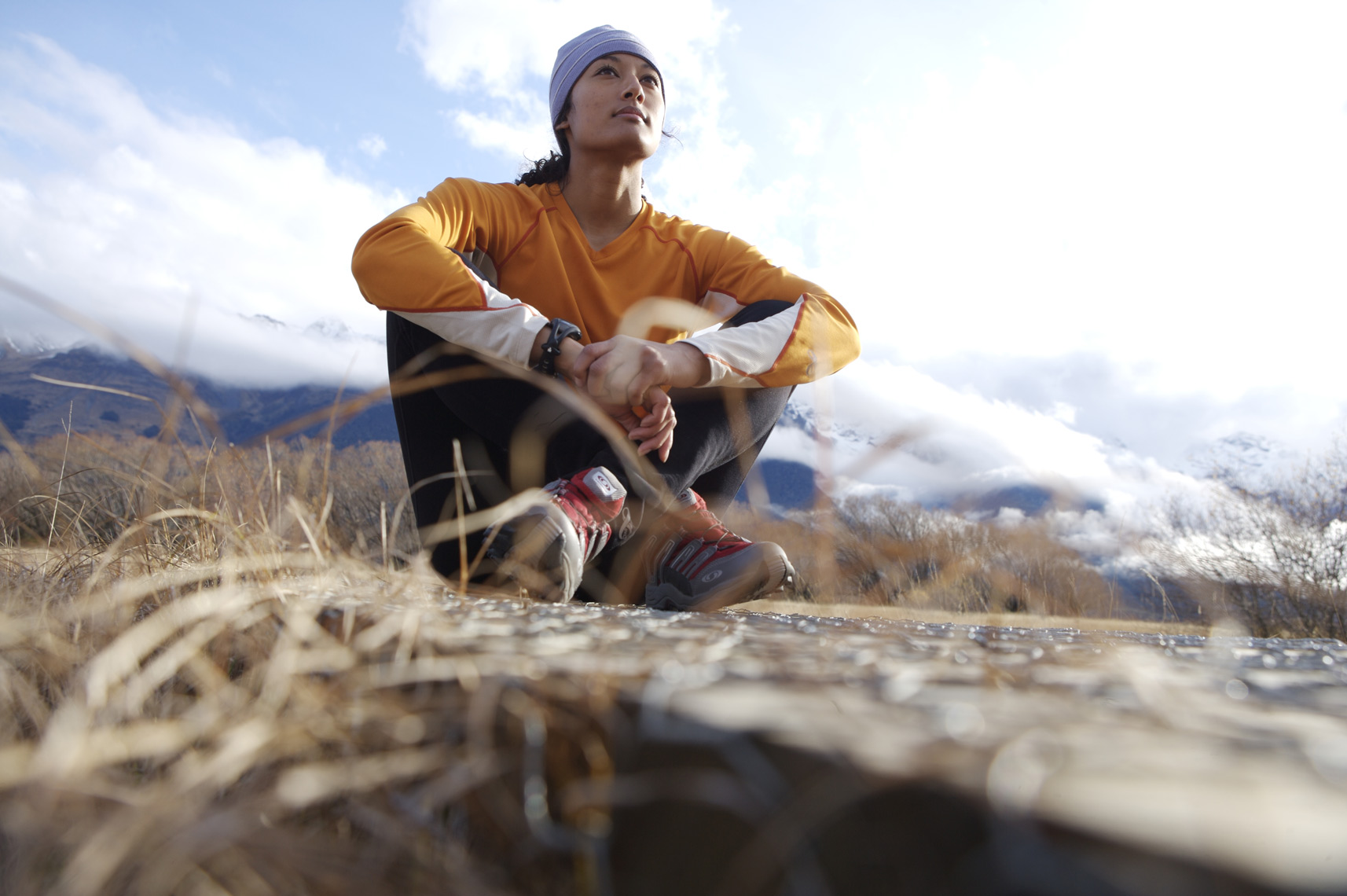 Runner relaxes in New Zealand/Steve Mason Photography Steve Mason